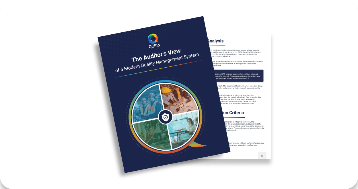 The Auditor’s View of a Modern Quality Management System