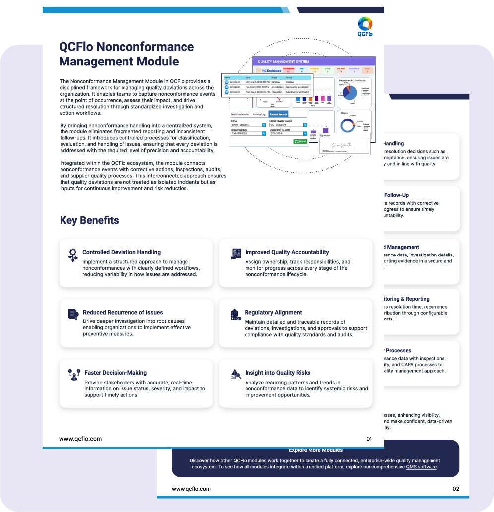 Nonconformance Management Module