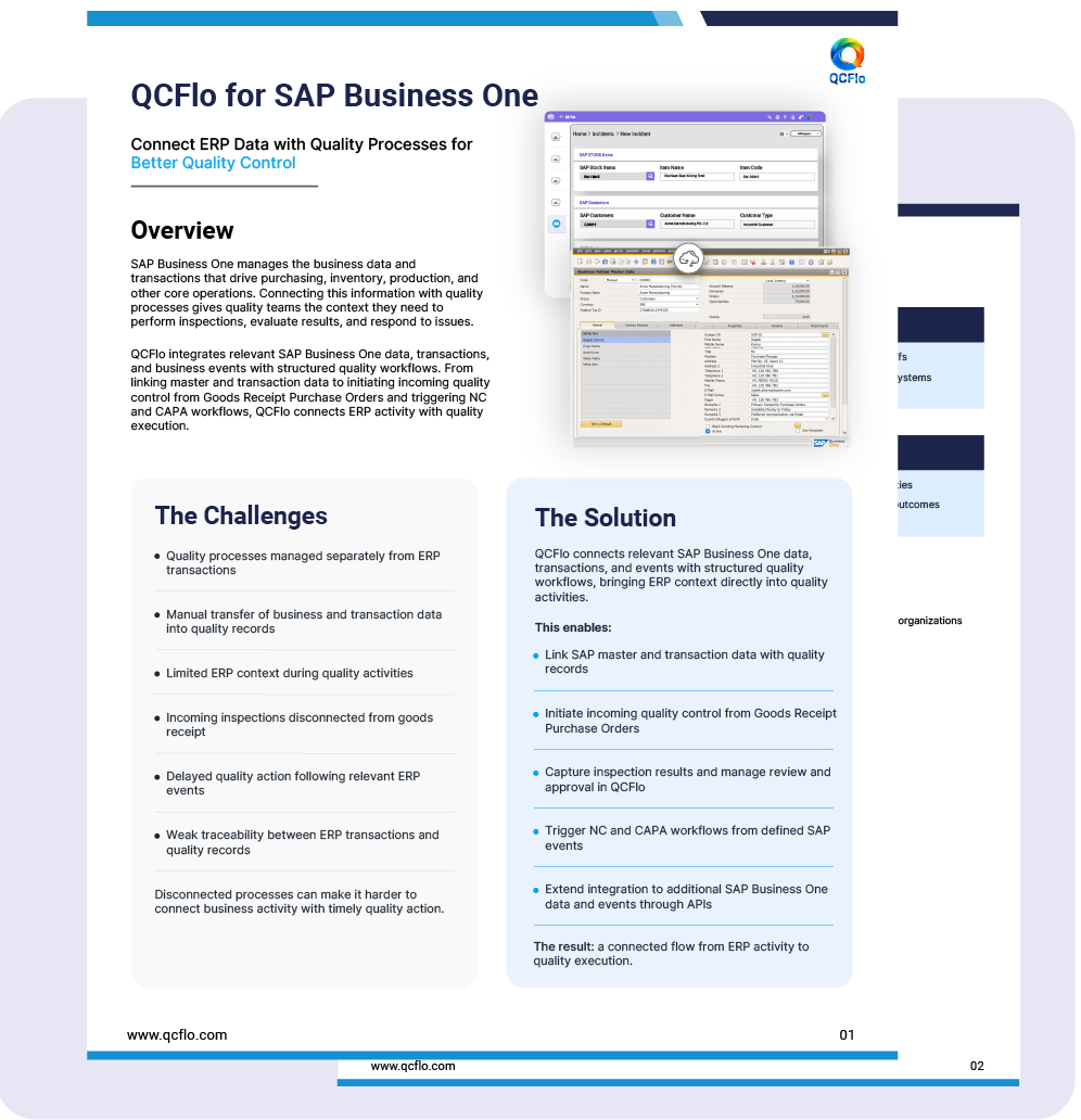 QCFlo for SAP Business One