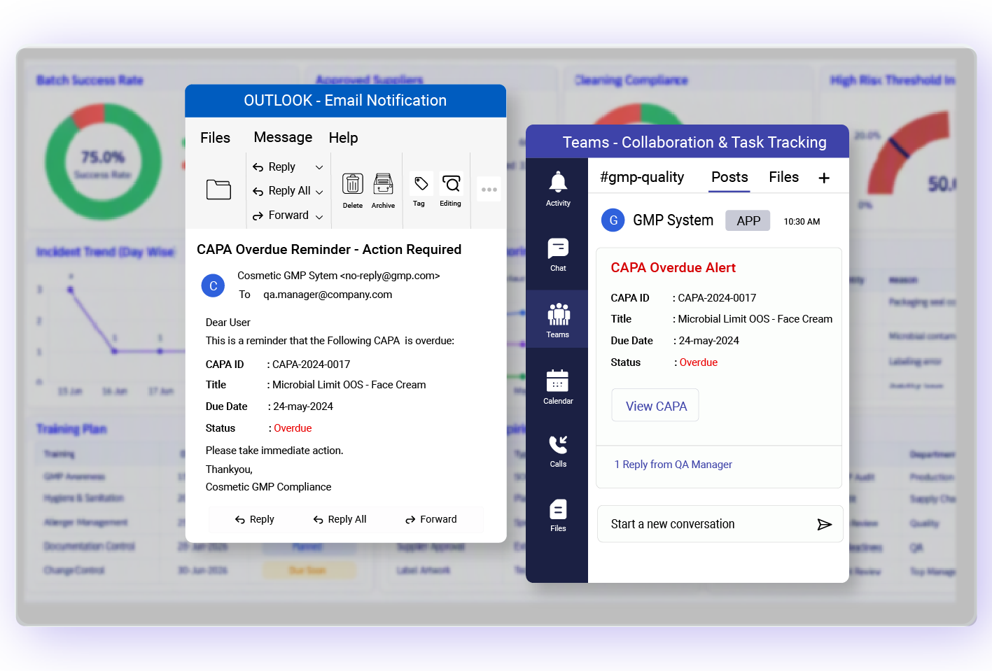 QCFlo enterprise system integration for connected medical device quality data and operational systems