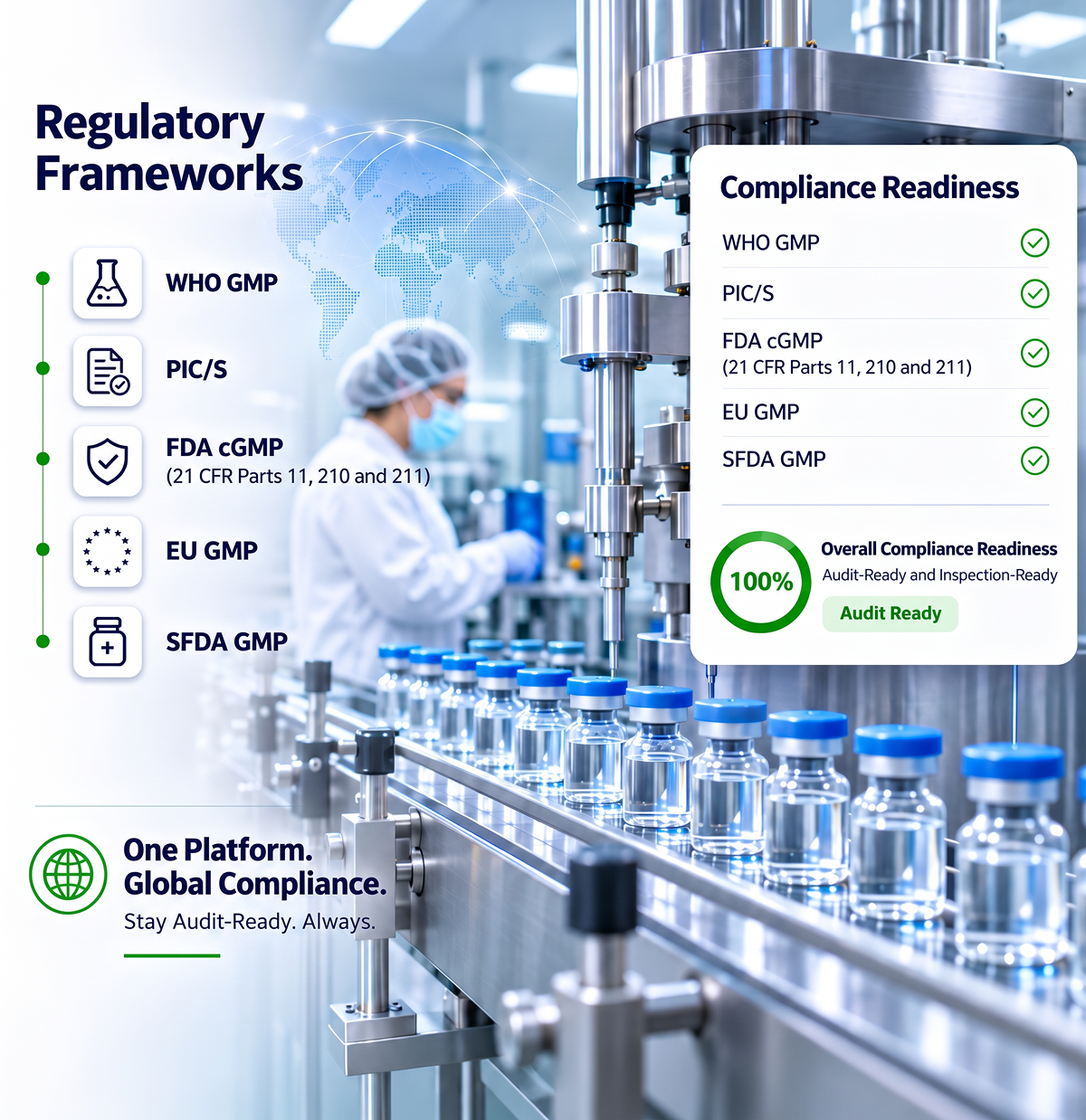 QCFlo pharmaceutical QMS software for GMP requirements, regulatory compliance, and quality-system management