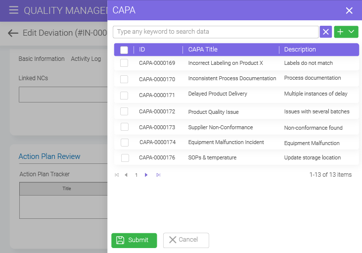 Integrated Deviation Management